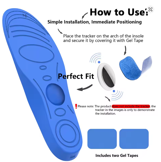 SafeStep Airtag Insole – Secure Tracker Holder for Kids & Seniors